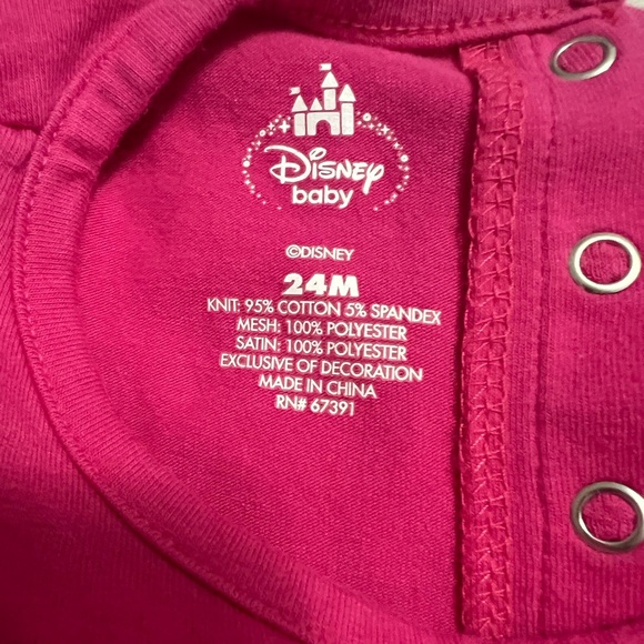 Disney Minnie onesie, pink, size 24 mo, EUC - Picture 3 of 3
